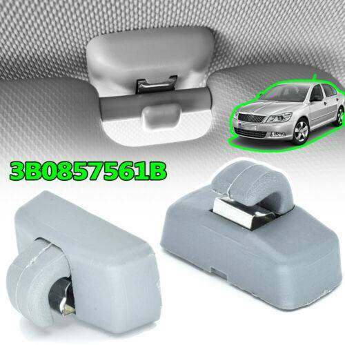 2x holder sun visor grey for VW van T4, T5 Beetle for Bora Caddy Eos for Golf