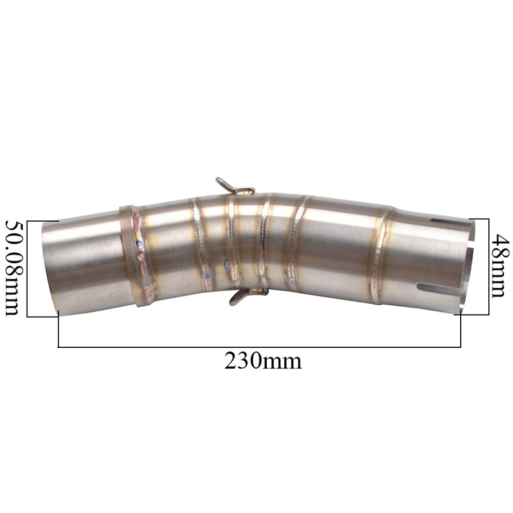 Motorcycle 51MM New Slip-On Exhaust Adapter Middle Link Pipe for Suzuki GSX250R