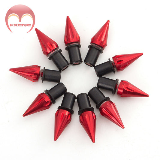 10x Red CNC 5mm Windshield Bolt Kit for Motorcycle Windshields