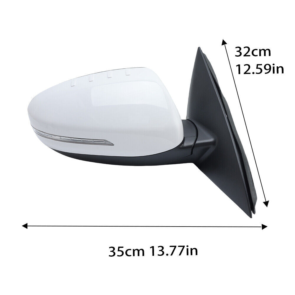 Left Side Door Mirror With Heated Signal White 6 Pin for Kia Optima 2014-2015