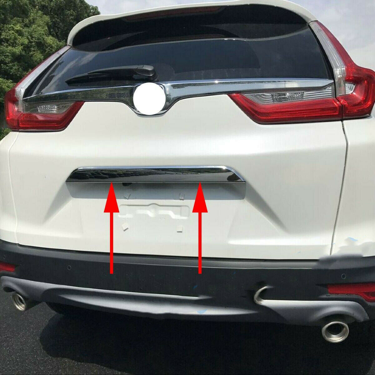 Chrome Rear Trunk Tailgate Lid Panel Cover Trim for Honda CR-V CRV 5th 2017-2022