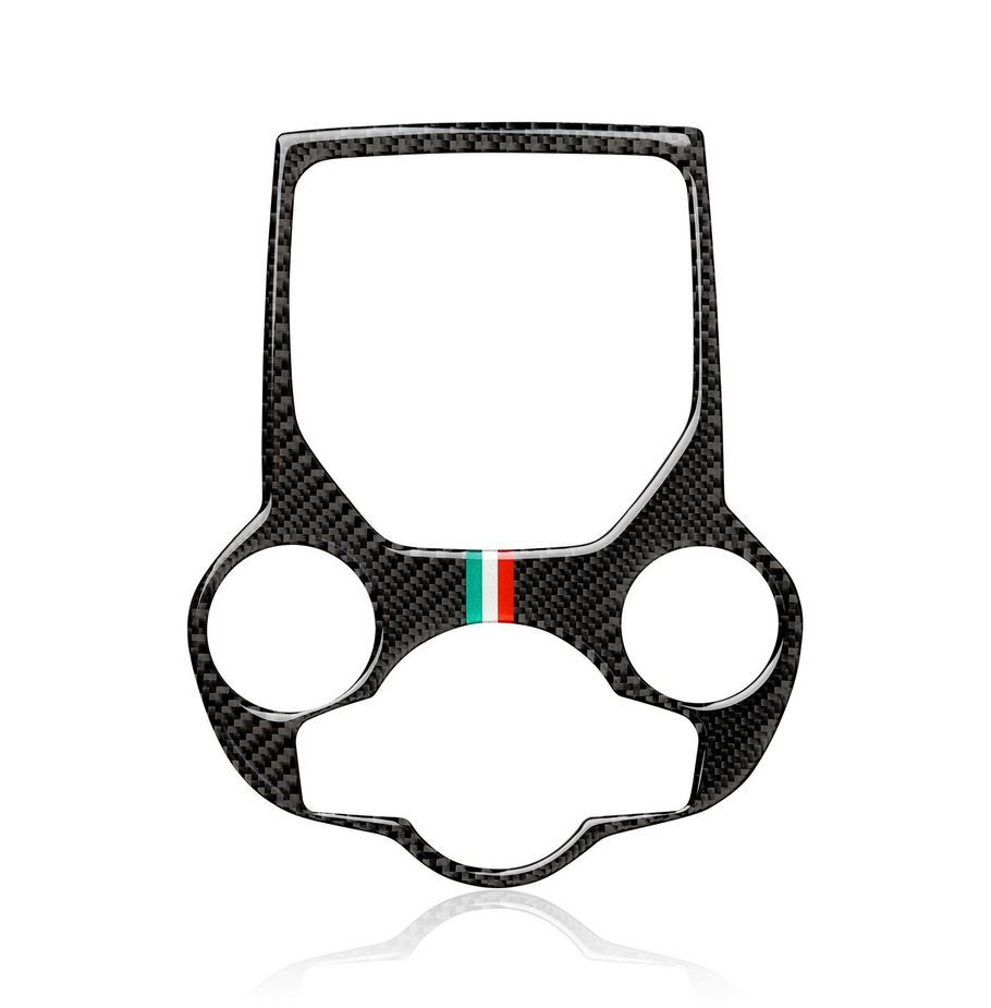 Carbon fiber trim on the center console gear shift cover for the for Alfa Romeo Giulia