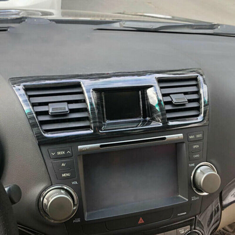 for Toyota Highlander 08-2013 Black Wood Grain Middle Air Outlet Vent Cover Trim