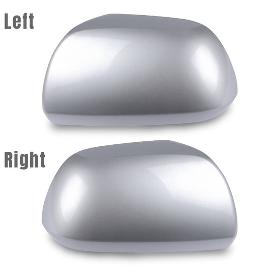 2x Left+Right Side Rearview Mirror Cover for Toyota Highlander 2008-2013 Silver