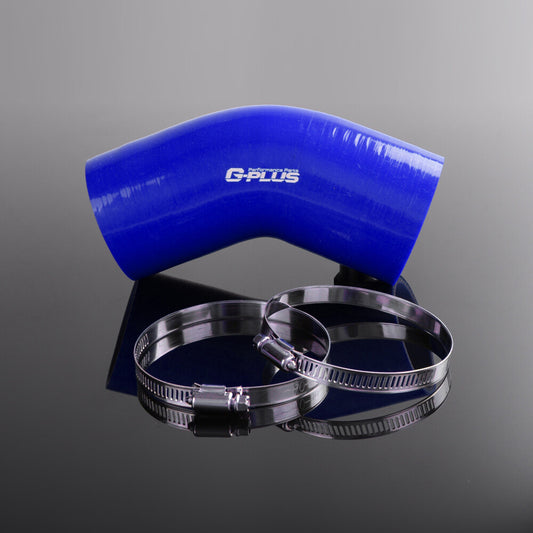 63mm-70mm silicone 45-degree elbow reducer hose, blue
