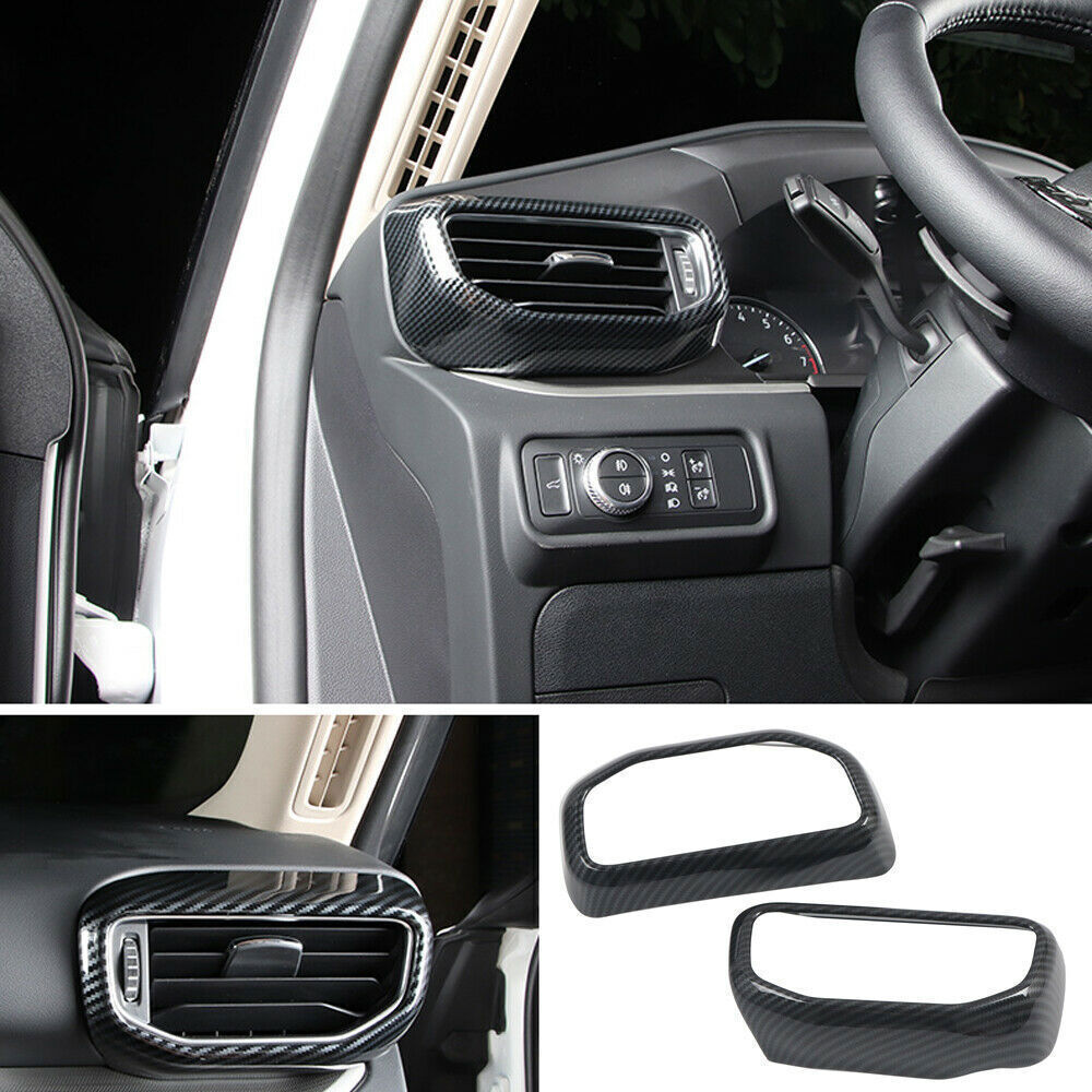 for Ford Explorer 2020-2022 ABS Carbon Fiber Dash Air Vent Outlet Cover Trim