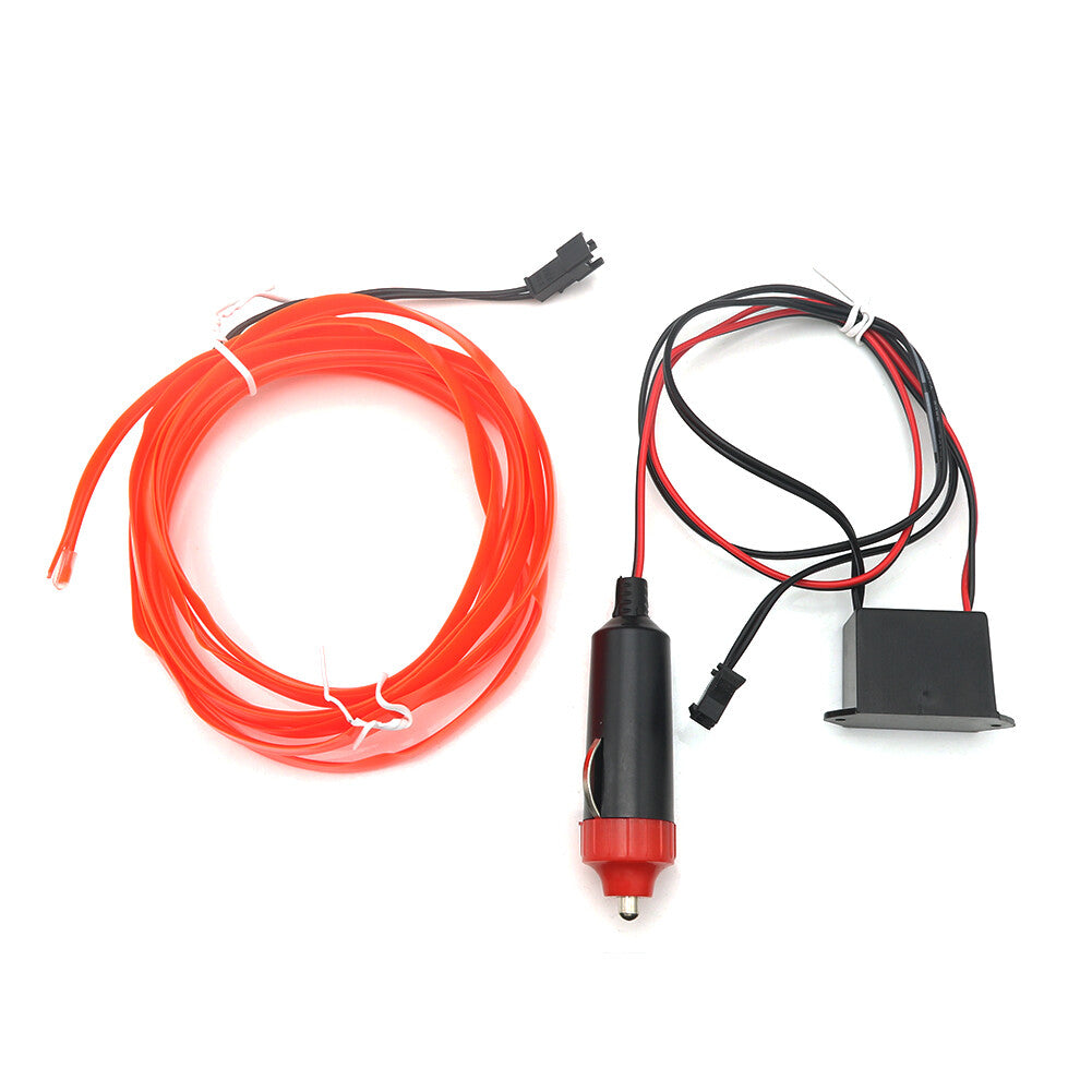 Car Interior Atmosphere LED Light Strip Wire Lamp Decor Accessories Orange 2M