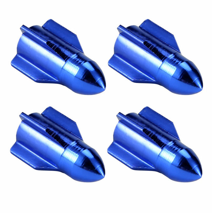 4-piece car tire valve cover rod air dust cover red bullet for Peugeot for Renault