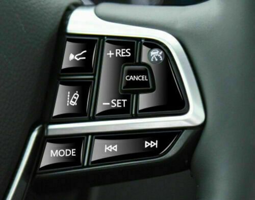 13X Black Steering Wheel Button Cover Frame Trim for Toyota Highlander 2020-2023