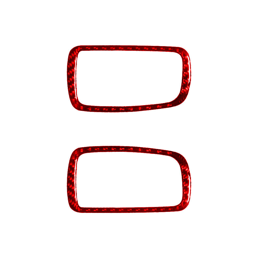 Red Carbon Fiber Rear Door Handle Cover Trim for Mitsubishi Outlander 2014-2016