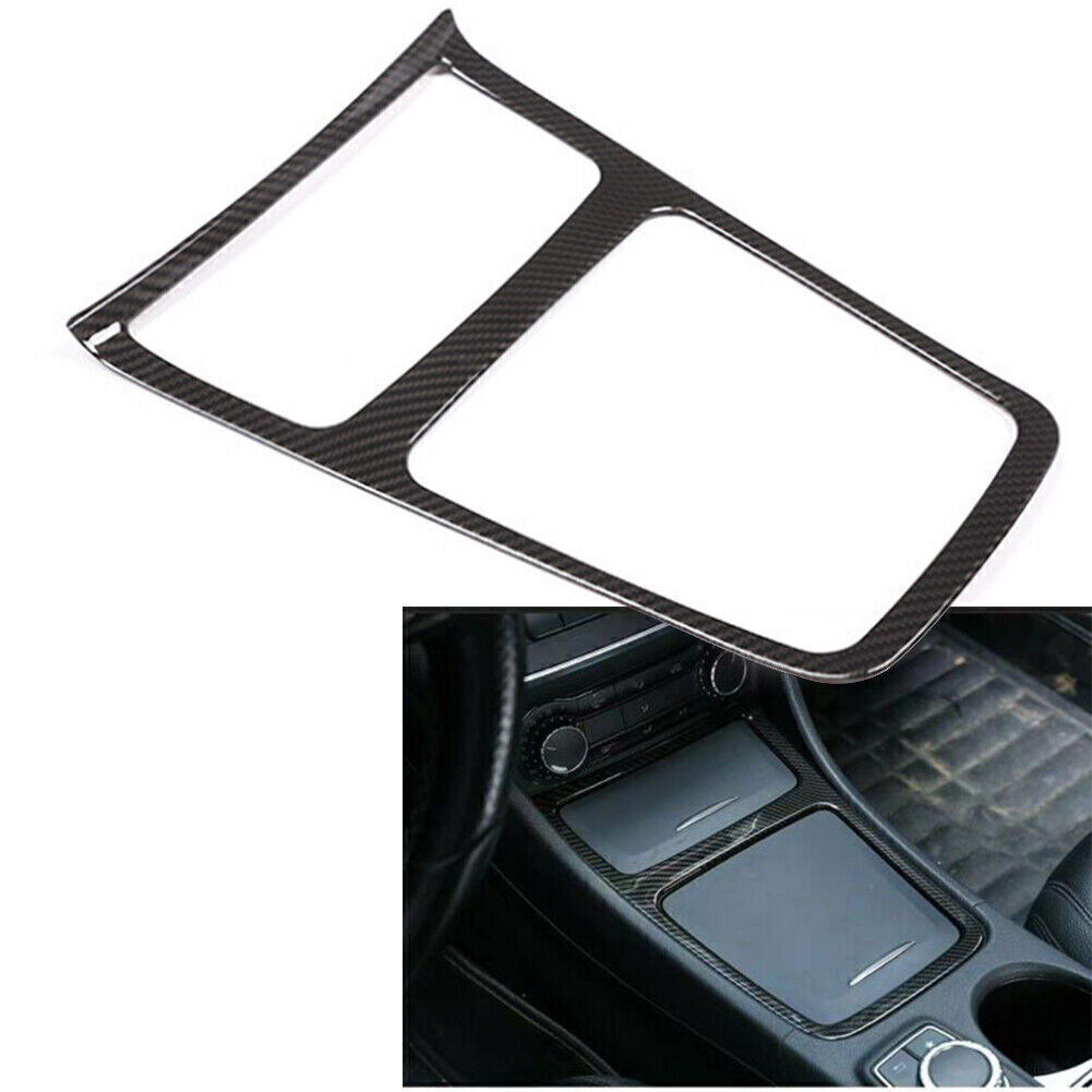 Center Console Panel Trim for Mercedes-Benz A GLA CLA Class 2013-17 Carbon Fiber