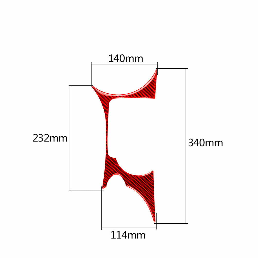 Red carbon fiber inner cup holder cover suitable for Nissan 370Z 09 - 2020