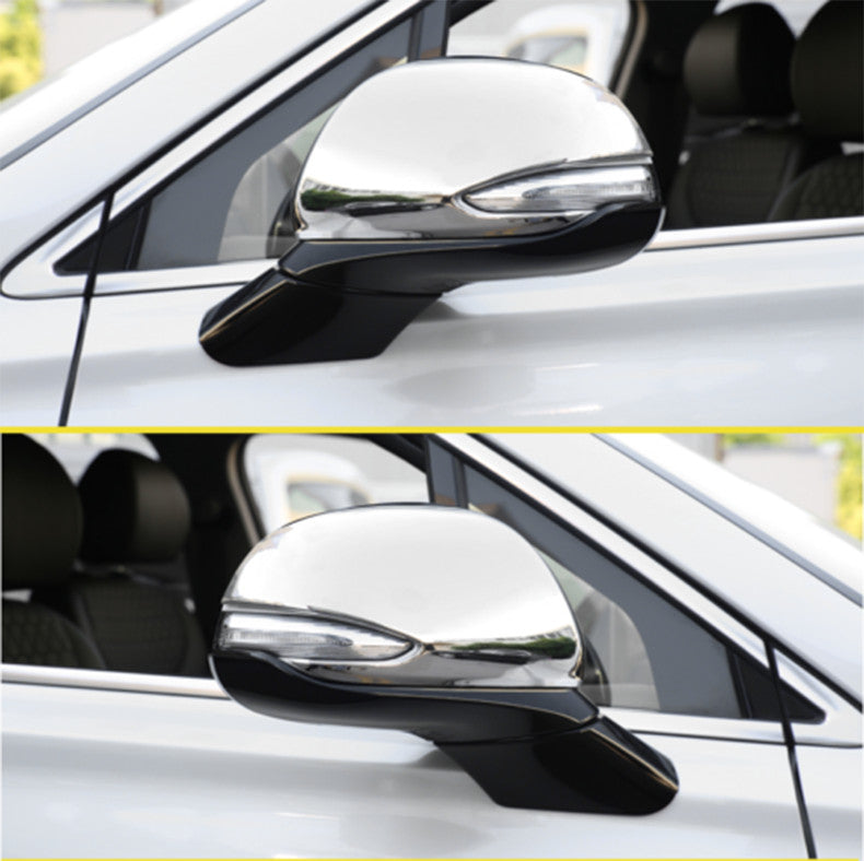 Chrome Side Door Rearview Mirror Cover Trim Cap for Hyundai Santa Fe 2019-2022