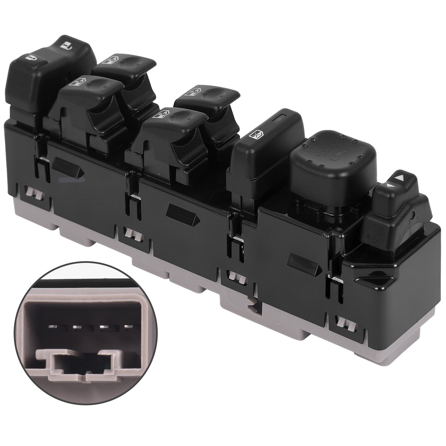 Power Window Switch Front Driver Left Side Black For GM for Chevy Silverado 15883320