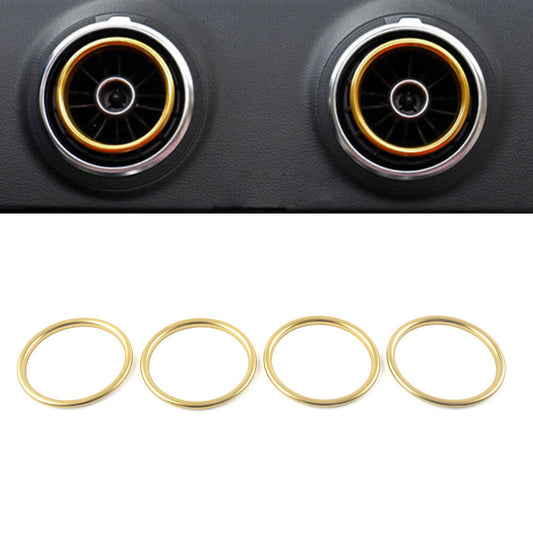 Center Console Air Condition Vent Outlet Ring Cover Trim Fit for Audi A1 S1 8X Gold