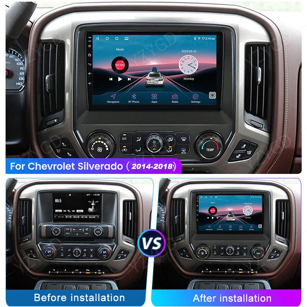 for Chevrolet Silverado for GMC for Sierra 2014-2018 Carplay Car Radio GPS Stereo Screen