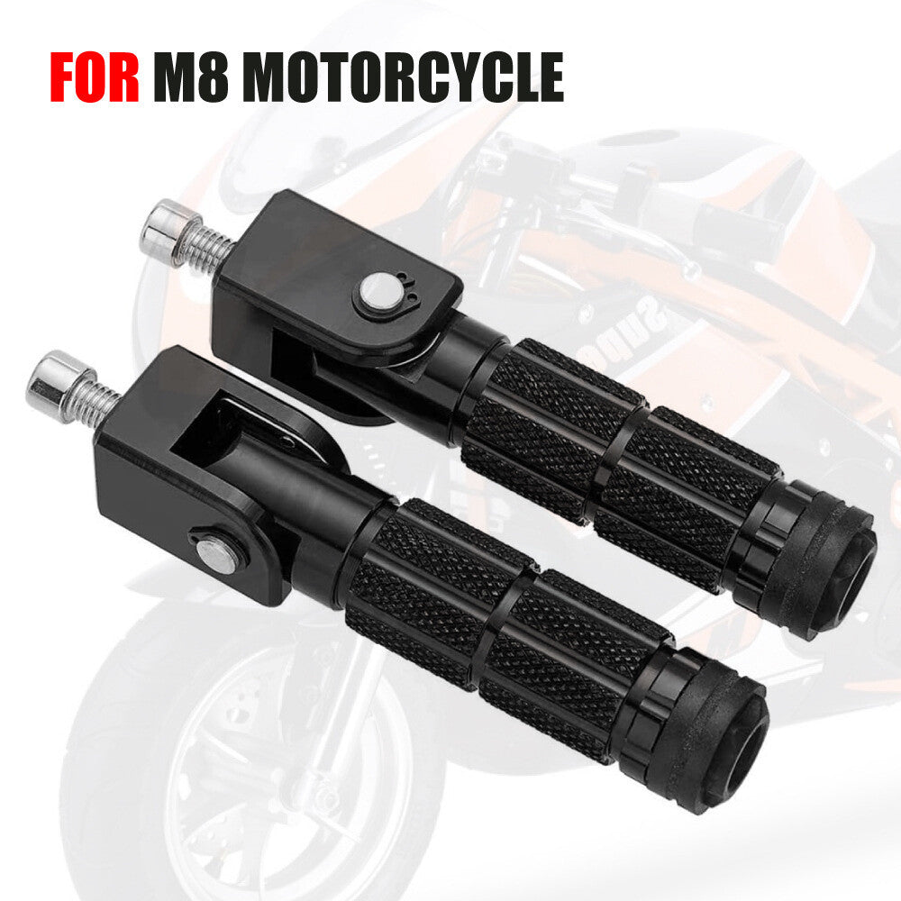 Motorcycle Footrest Foldable Front Footpeg Anti-Skid Foot Peg Passenger Pedal