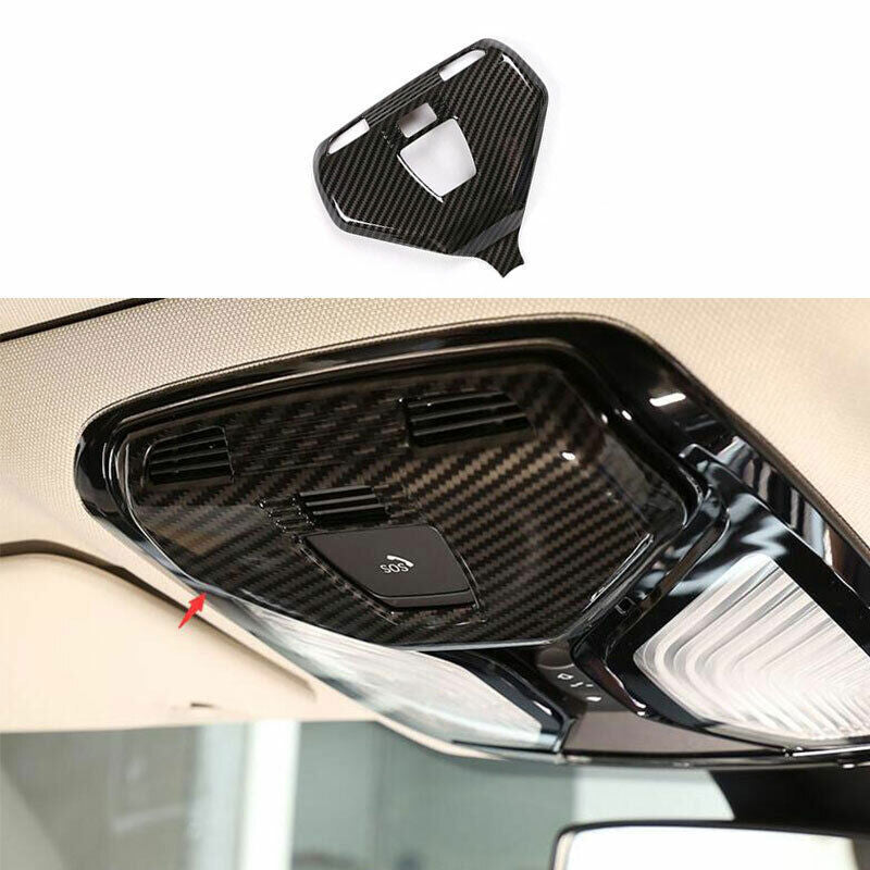 for BMW 5 Series 2018-23 ABS Carbon Fiber Front Reading Light Lamp Frame Trim 1P