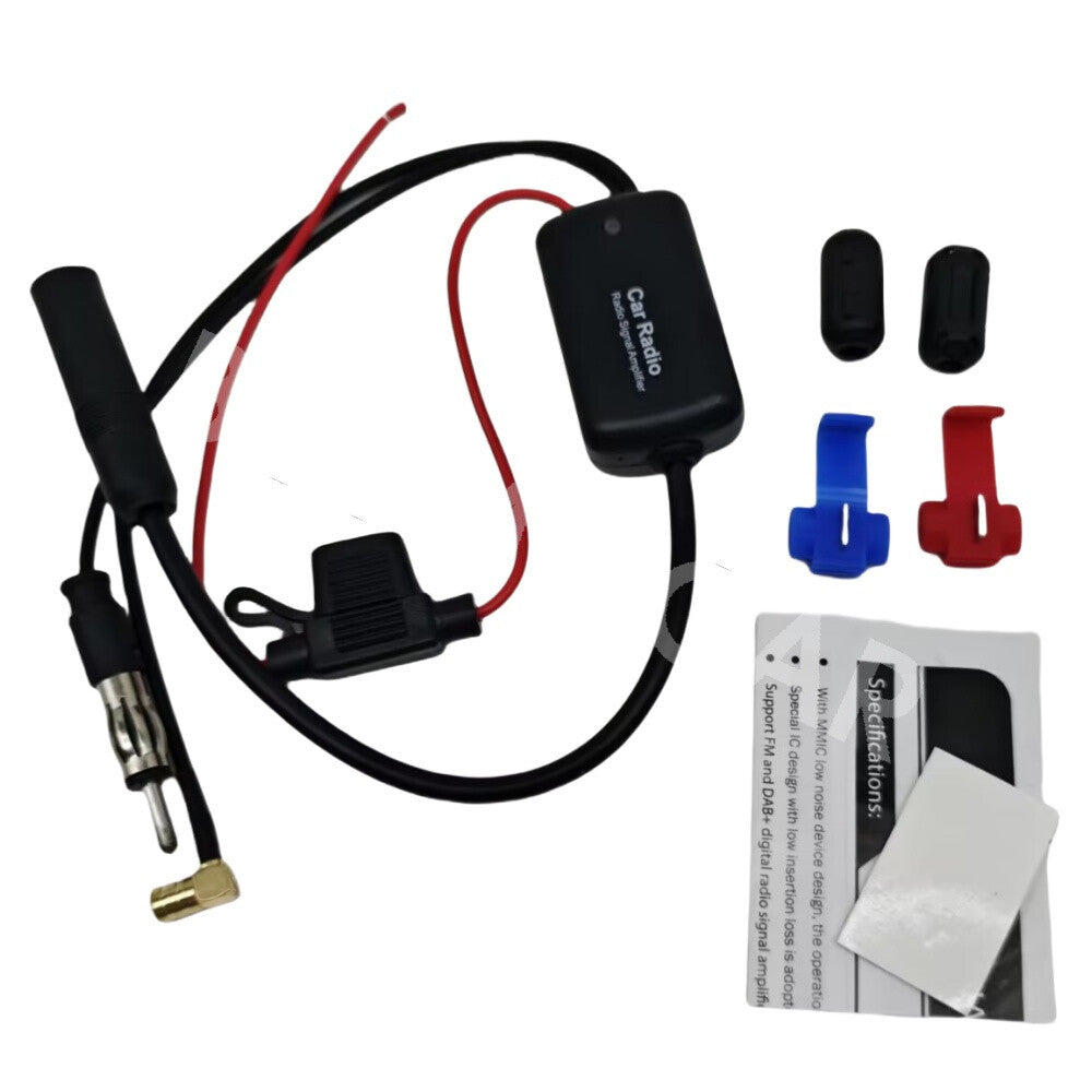 Car Stereo Radio Antenna Aerial Splitter Cable Adapter Signal Booster Accessory