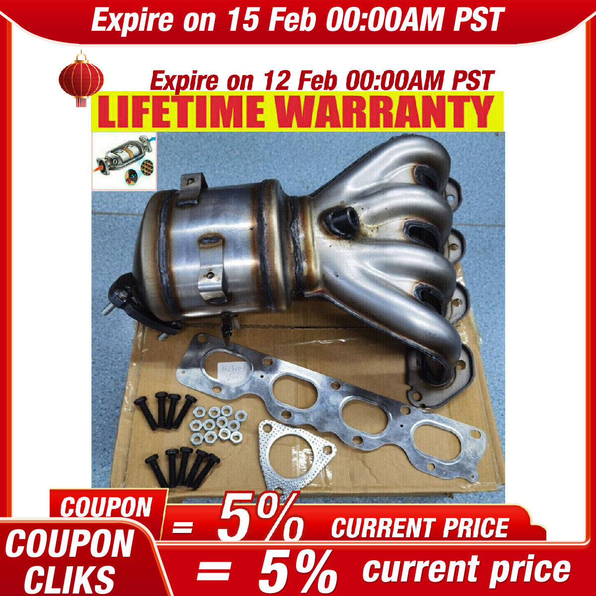 CATALYTIC CONVERTER W/ GASKET FOR 2011-2016 for CHEVY for CRUZE /SONIC 1.8L