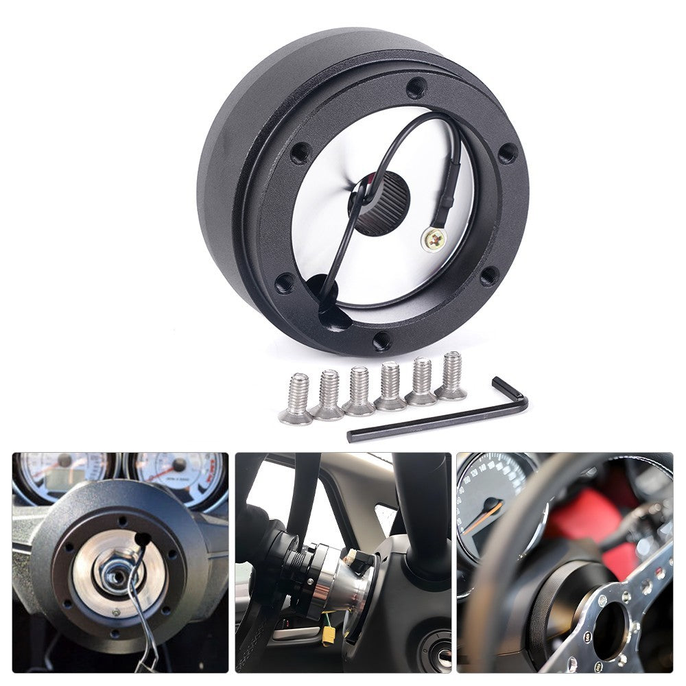 Black Steering Wheel Short Hub Adapter 186H for Volkswagen for VW for Golf for Jetta for Porsche
