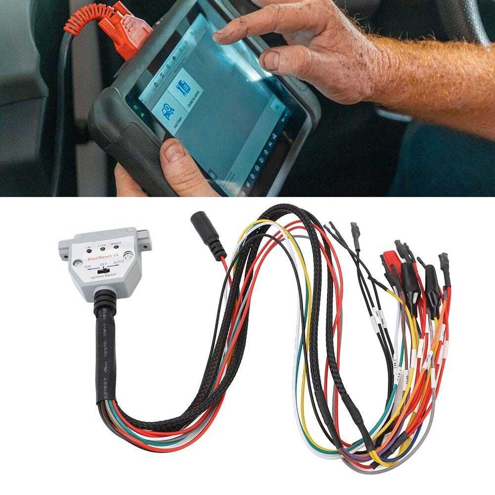 3 LED Lights Boot Bench Cable DB25 with Switch for ECU Bench Pinout Cable Wire