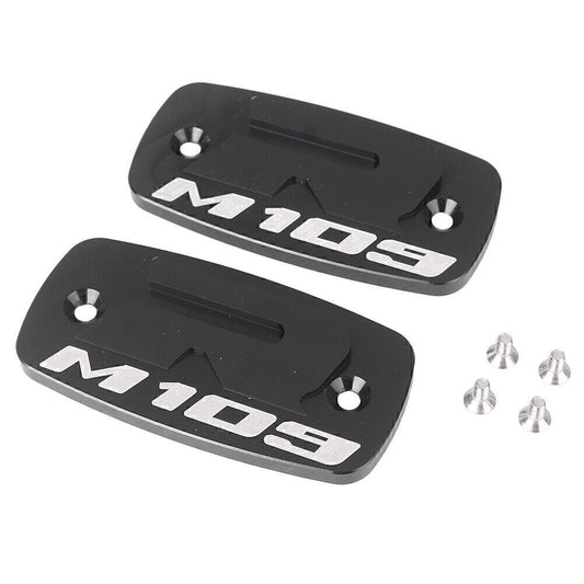2x Brake Reservoir Caps Cover Fit for SUZUKI Boulevard M109R 2007-2016 Black