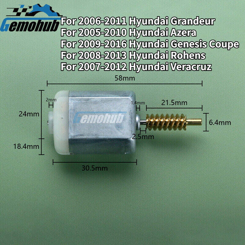 Door Lock Motor for Hyundai Grandeur Azera for Genesis Coupe Rohens Veracruz