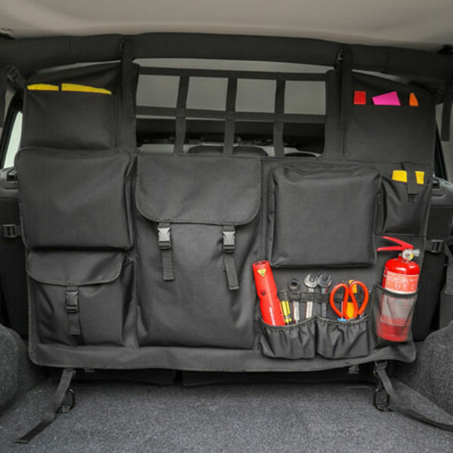Black Rear Trunk Storage Bag Organizer Pocket Fits for Jeep for Wrangler JK JL 07-24