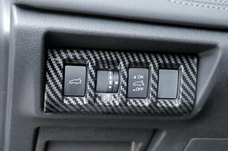 for Subaru Outback 2020-23 Carbon Fiber Style Headlight Switch Button Cover Trim