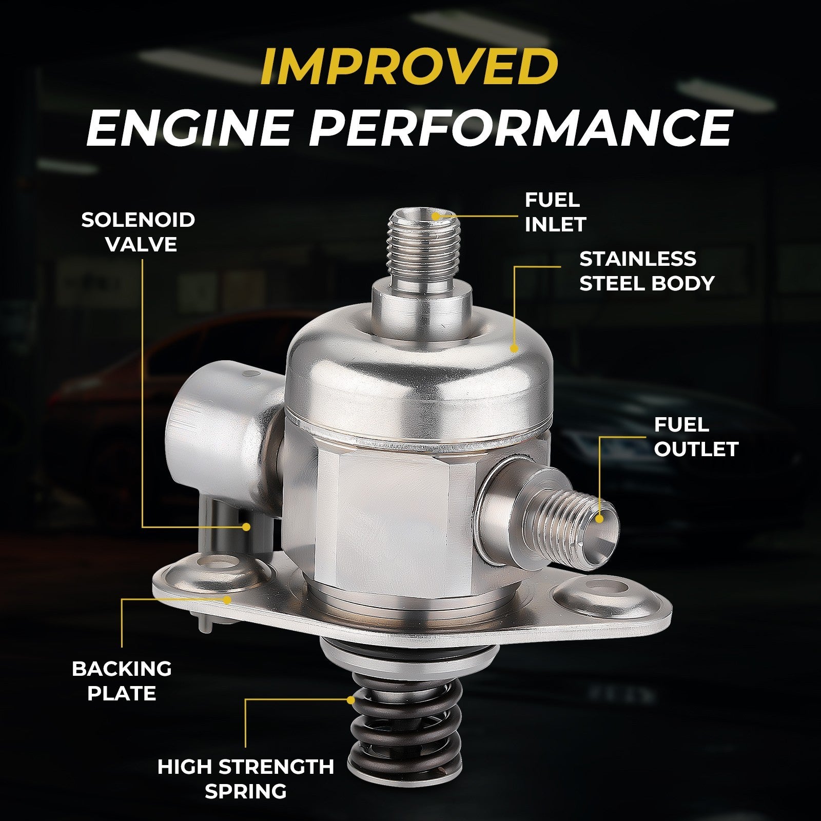 HM10010 High Pressure Fuel Pump for Buick Enclave for Chevy Traverse 3.6L 12614934