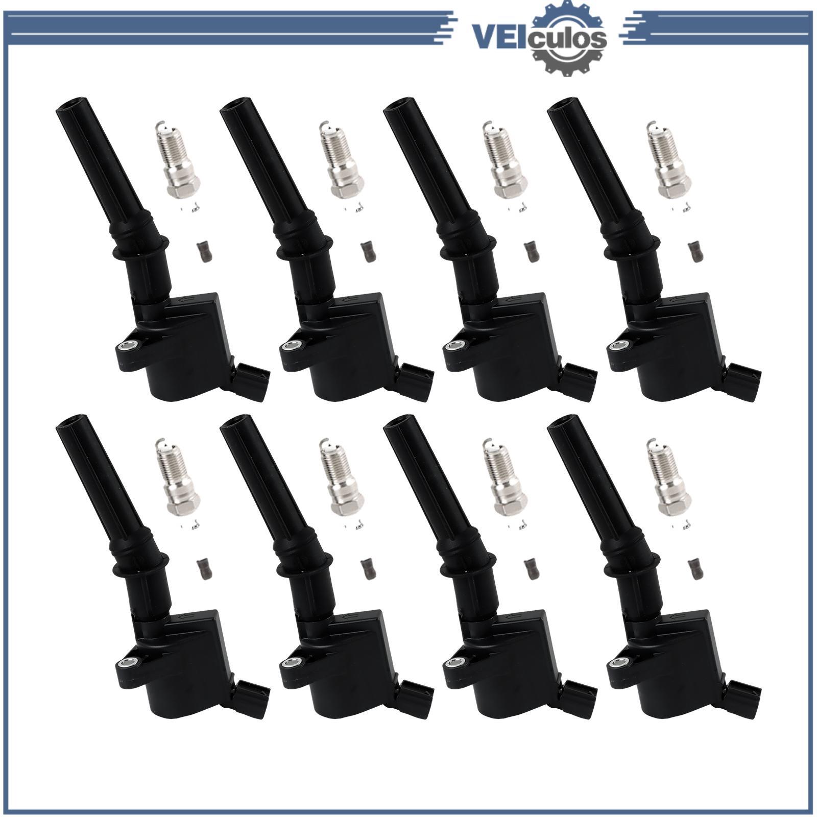 8Pcs Ignition Coil + Spark Plug for Ford E-150 E-250 Expedition Excursion SP479