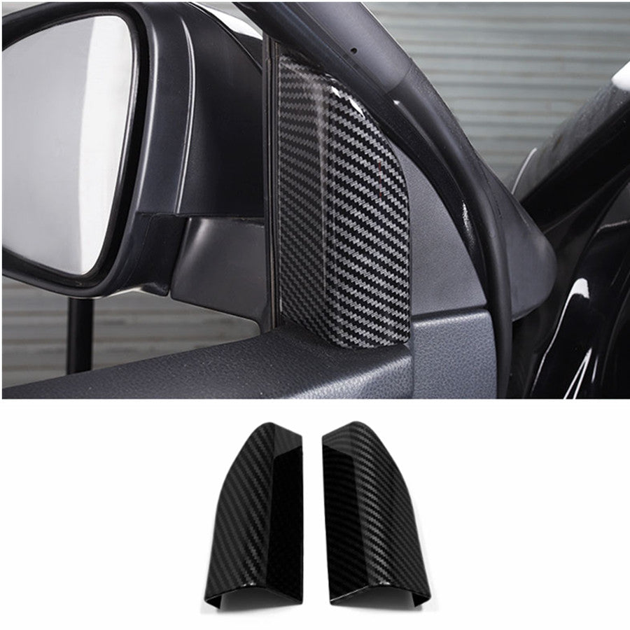 Carbon Fiber Front Triangle A Pillar Cover Trim for Toyota Highlander 2014-2019