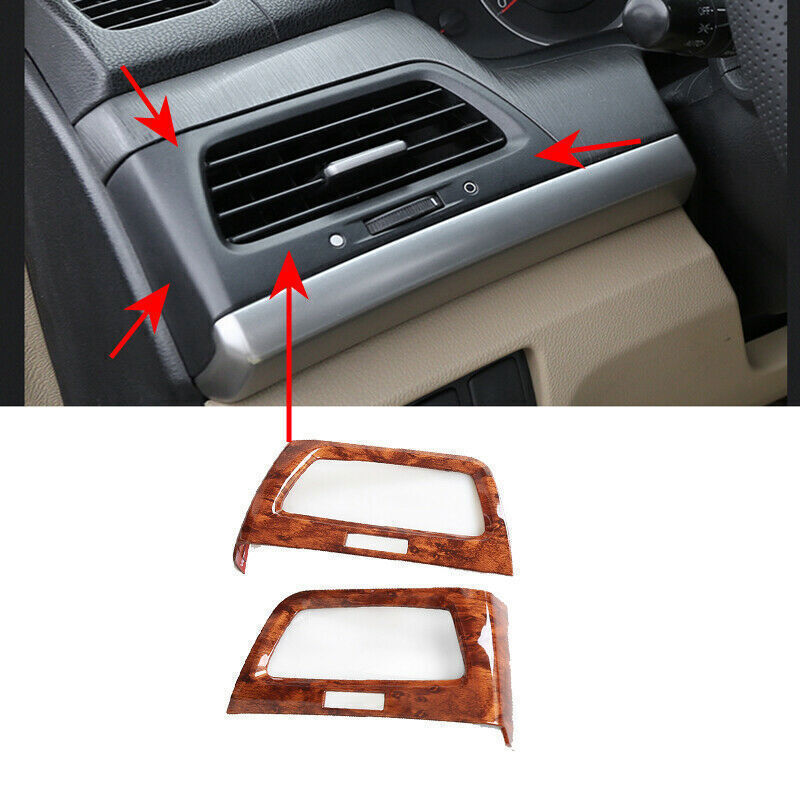 Wood Grain Air Vent Condition Outlet Frame Trim for Honda Accord Sedan 2008-2012