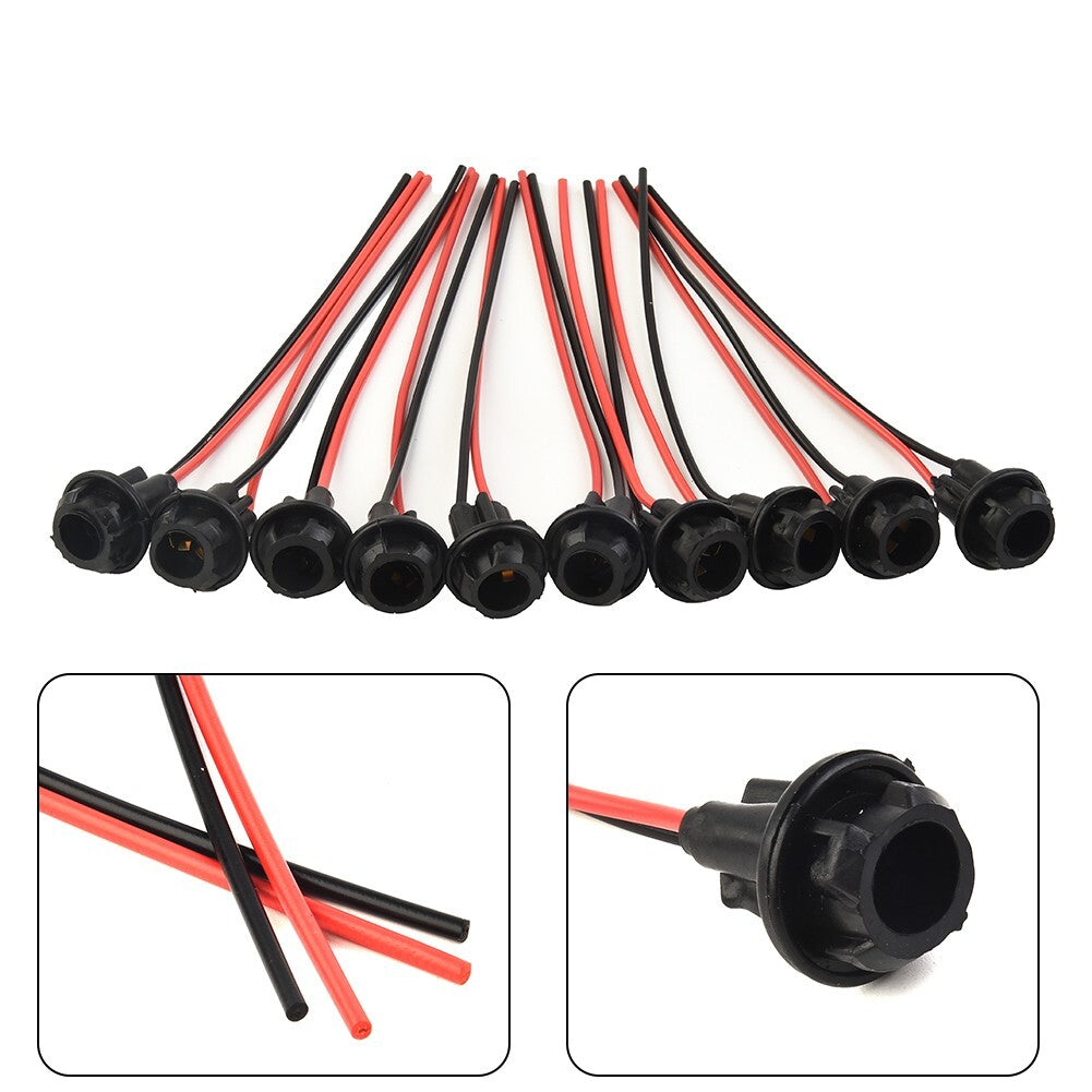 10-Piece/Set Car Wiring Socket Connector Extended LED Wedge Lamp Base