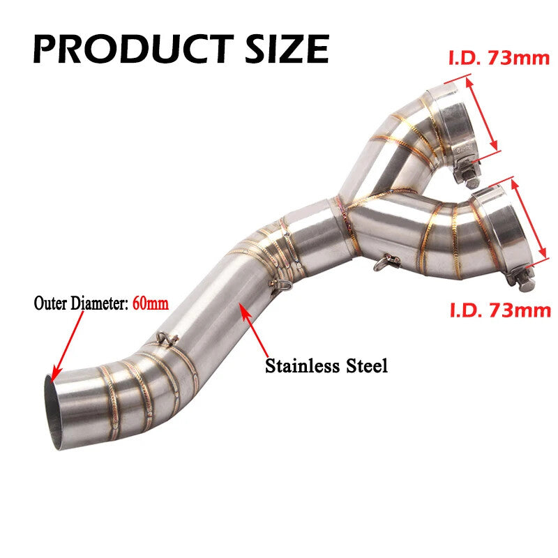 New Motorcycle Slip-On Link Pipe Connect Tube for BMW S1000 RR S1000R 2010-2014