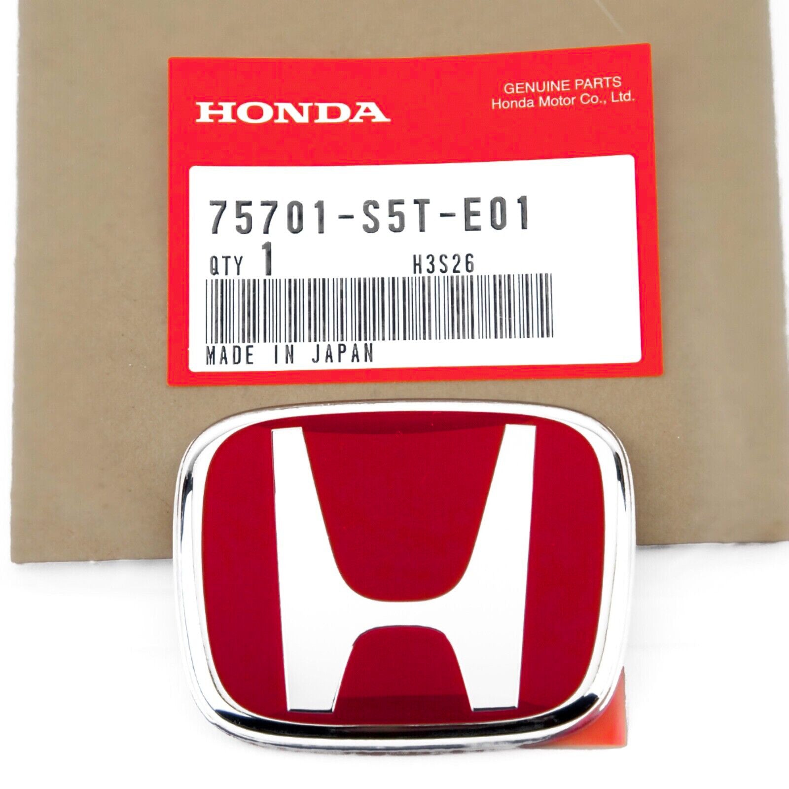 FIT E01 Coupe Fit HRV JDM RED H Type R Front Emblem badge logo