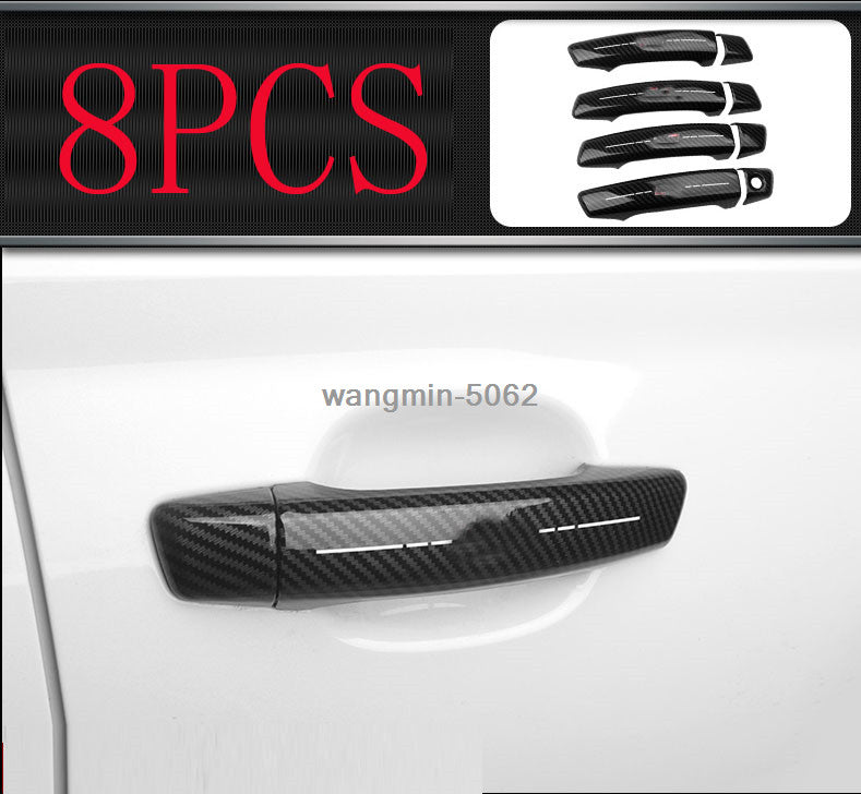 for Audi A3 8V S3 2014-18 Carbon Fiber Look Door Handle protect Cover Trim 8PCS
