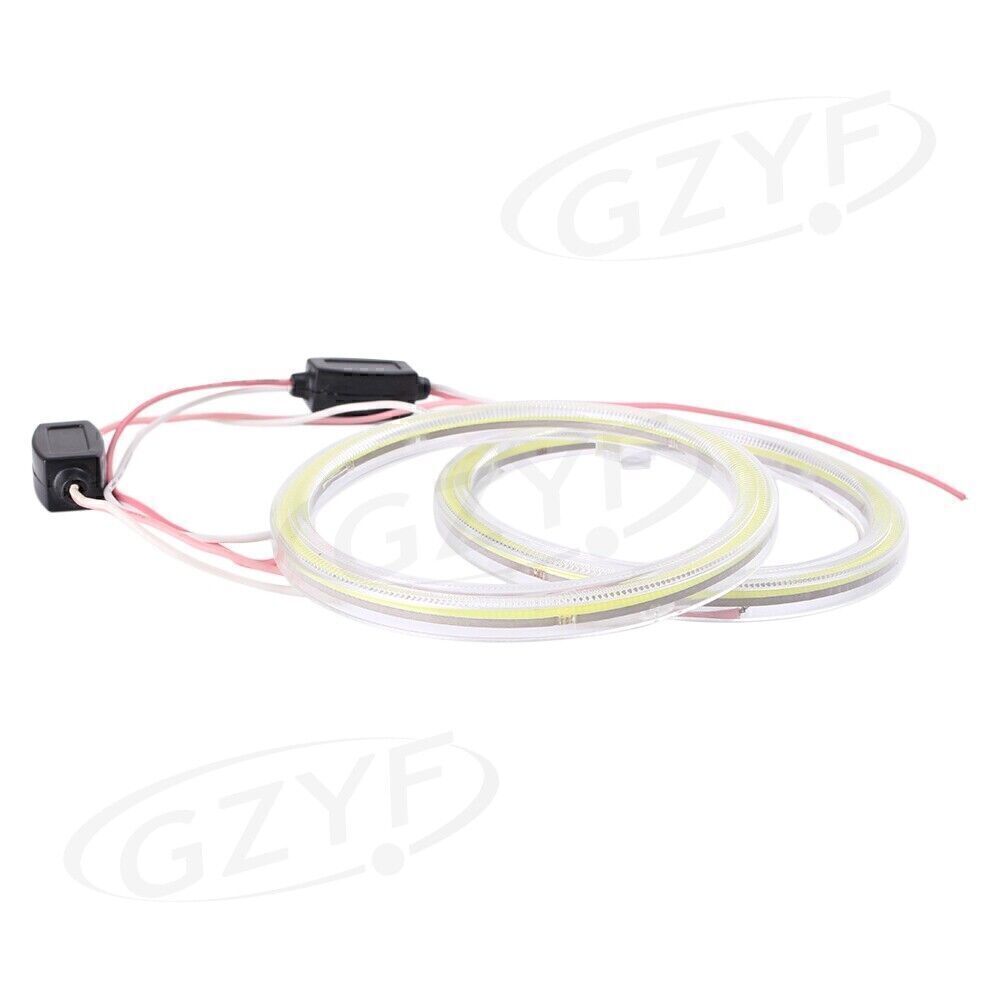 2x 100mm 12V-24V Angel Eyes 117 COB Halo Ring Light Car LED Headlight