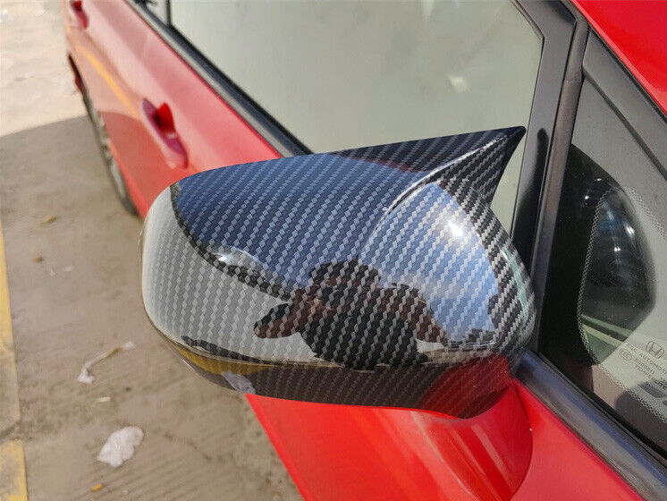 2pc for Honda for Civic 2006-2011 Carbon Fiber Style Exterior Rear View Mirror Cover