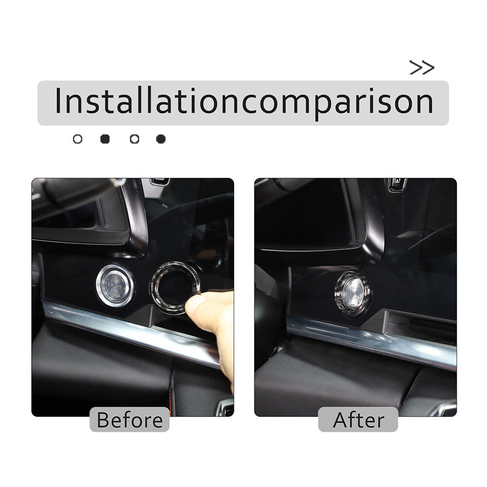 Carbon Fiber ABS Engine Start Stop Button Trim for Chevrolet for Corvette C8 2020-24