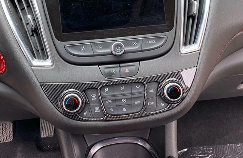 for Chevrolet Malibu 2016-2021 Carbon Fiber Console AC Button Control Frame Trim