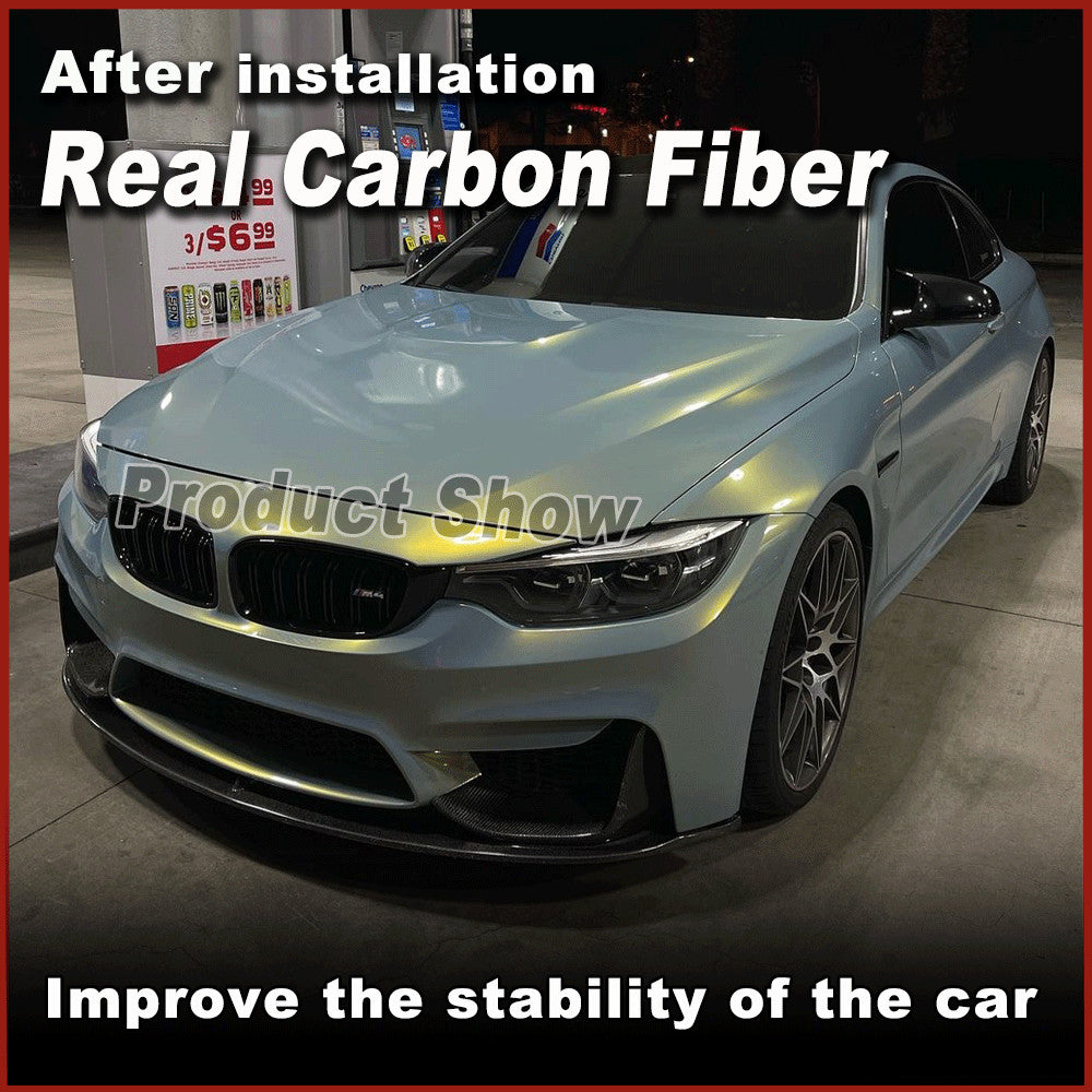 for BMW F80 M3 F82 F83 M4 14-19 REAl Carbon Front Bumper Lip Spoiler Splitters