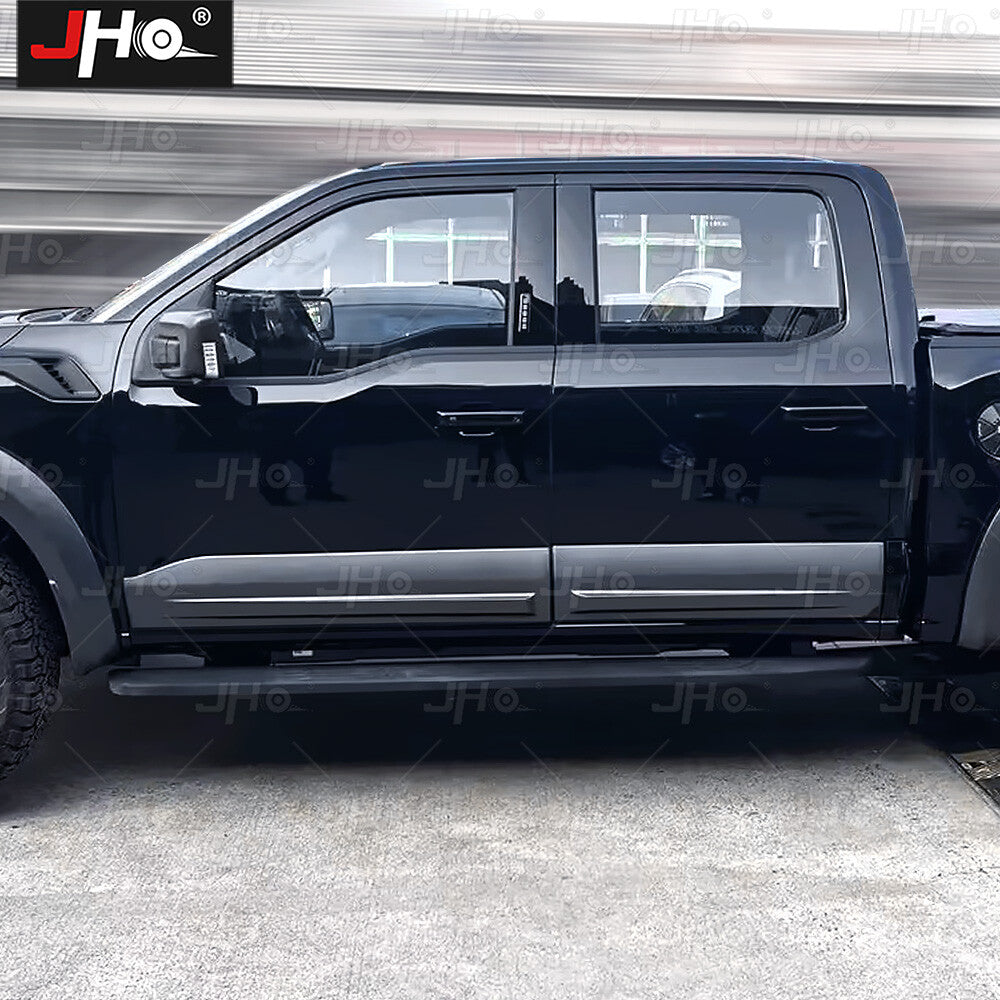 Black Side Door Body Guard Molding Cover Trim Fit for Ford F150 2022-2024