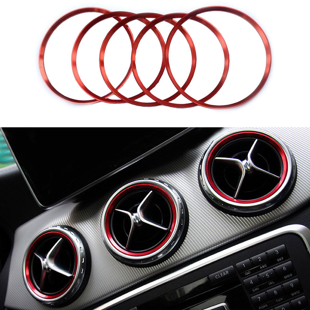 Car Air Outlet Sticker Red Ring Auto Styling for Mercedes Benz A B GLA CLA Class