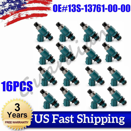 16PCS Fuel Injector 13S-13761-00-00 for YAMAHA YZF R6 2008-2016 2009 2010 2011