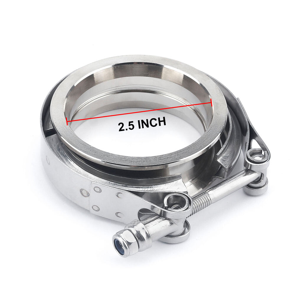 2.5 Inch V-Band Clamp Stainless Universal for Muffler Turbo Exhaust Downpipe