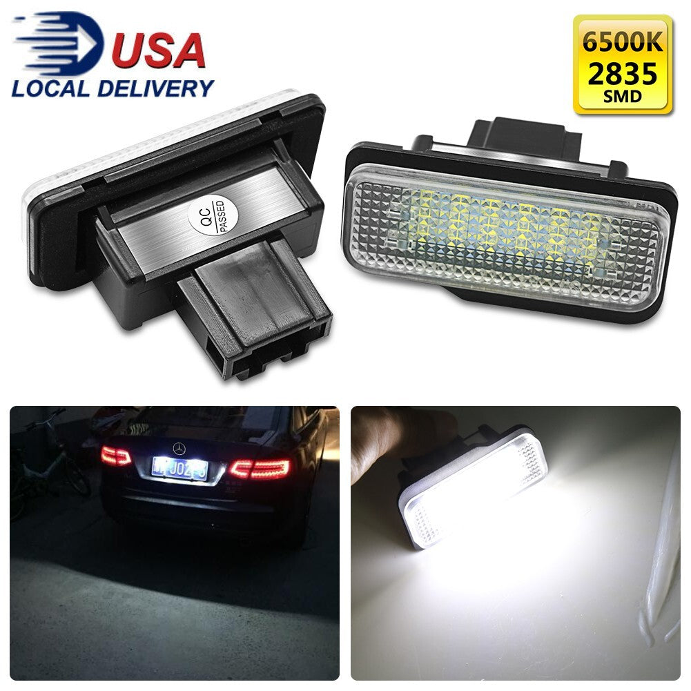 2x LED License Plate Number Lights Car Lamp Fit for Mercedes-Benz W203 W211 W219