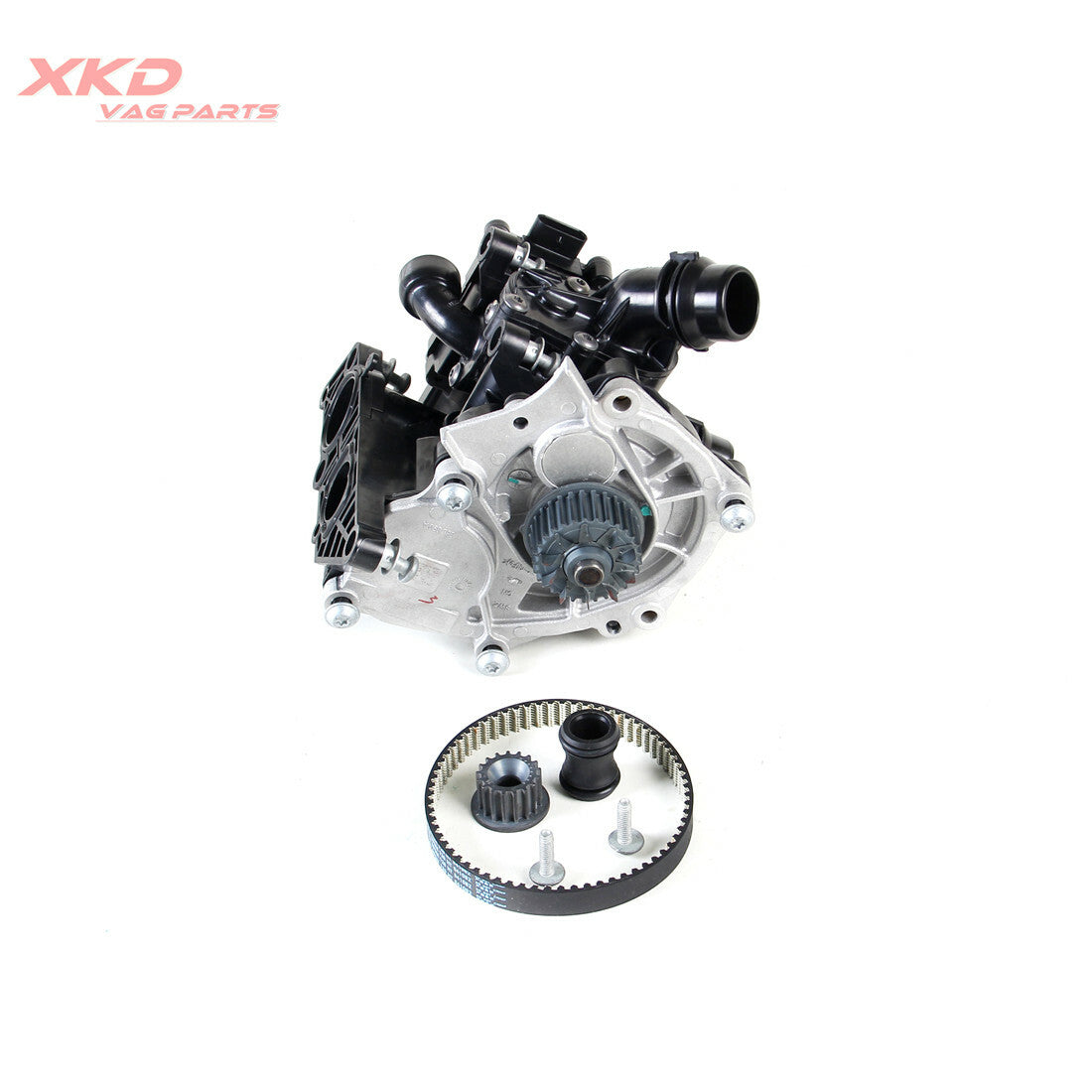 The EA888 Gen3 2.0T and 1.8T water pump thermostat is suitable for Volkswagen for Golf GTI for Tiguan and for Audi A3 A4.