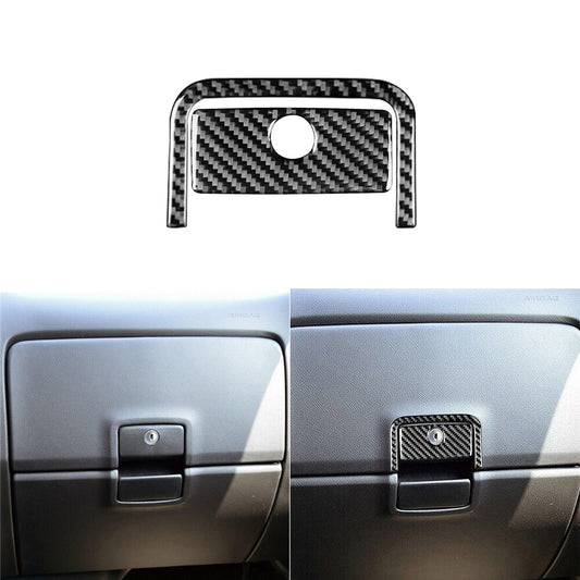 Carbon Fiber Upper Glove Box Handle Cover Trim For Silverado for GMC for SIERRA 2014-18